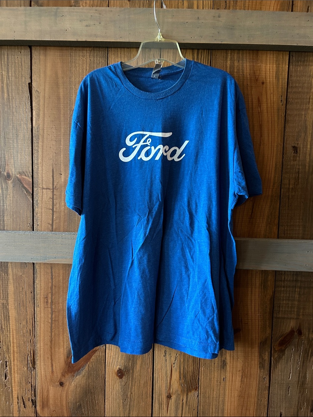 Next Level Apparel Blue Tee with White Ford Script